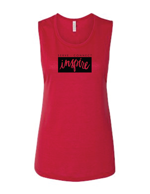 XL - Inspire Muscle Red Tank